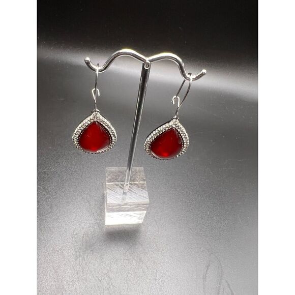 Ruby Teardrop Earrings - Picture 1 of 4